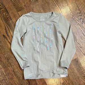 Toddler Girls Long Sleeve Nike Dri Fit Shirt